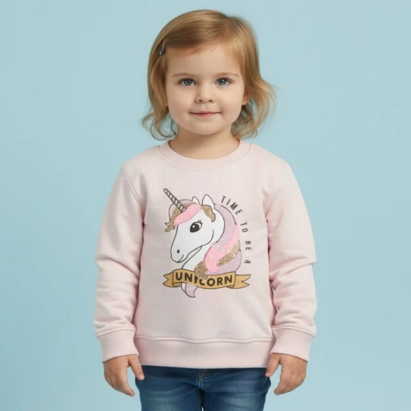 ROLYPOLY GIRLS SWEATSHIRT INSIDE HEAVY FLEECE  FOR WINTER WEAR