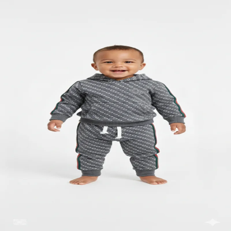 Guccie kids boys set warm fleece for winter wear 