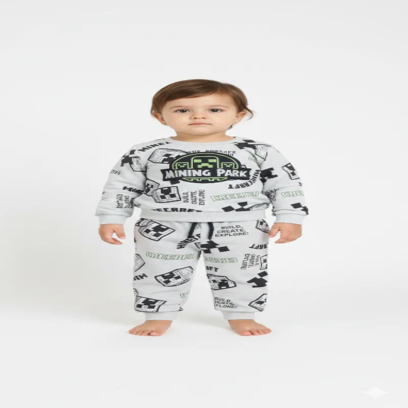 Mining park kids girl set Light fleece for Autumn Wear 