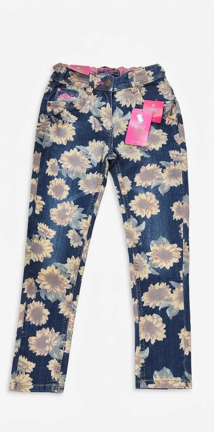 NEXT SLIM GIRLS PRINTED SLIM FIT JEANS FOR SUMMER WEAR