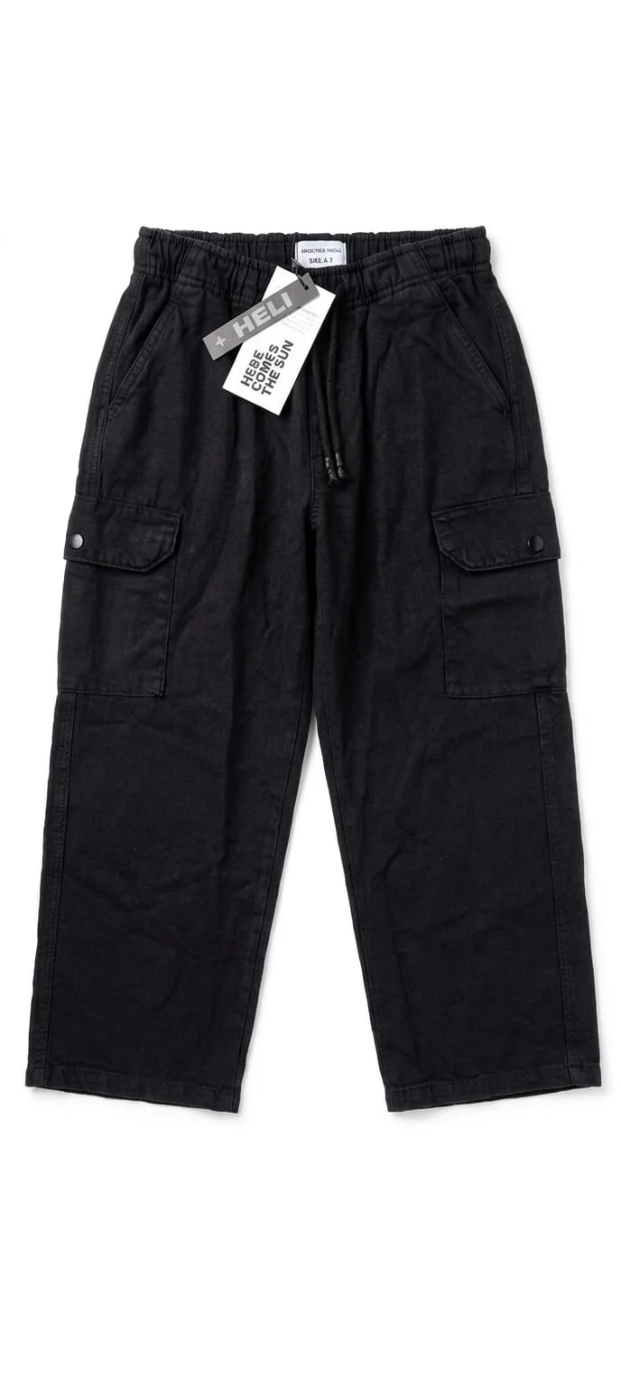 HELI BOYS BLACK CARGO FOR SUMMER WEAR