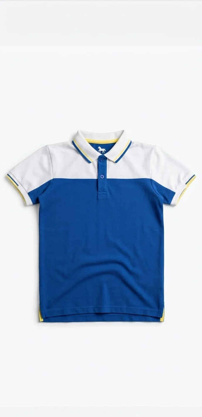 DNMX POLO BLUE WHITE BOYS T-SHIRT FOR SUMMER WEAR