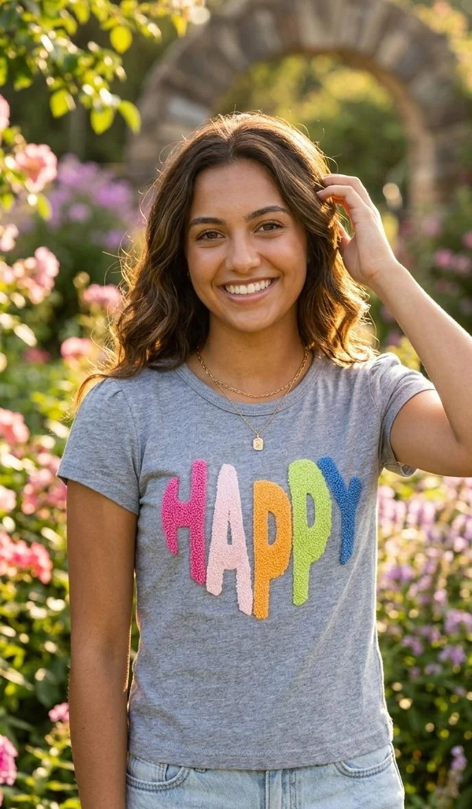 BLOOMING BUDS GIRLS ROUND SHORT SLEEVE FOR SUMMER WEAR