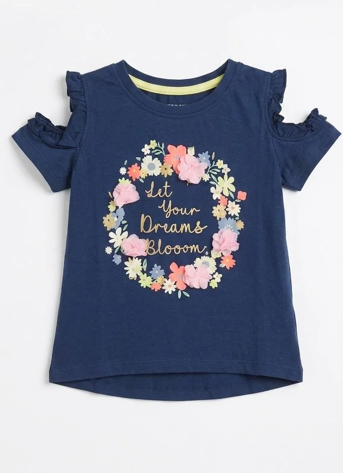 FRENDZ GIRLS REGULAR FIT T-SHIRTS FOR SUMMER WEAR