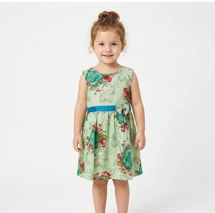 KIDLEY BOO BABY/GIRLS COTTON PRINTED FROCK FOR SUMMER WEAR