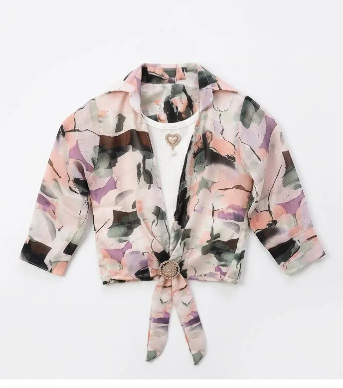 FT9 CLOTHING TOP OVER A WHITE SHIRT FOR GIRLS SUMMER WEAR