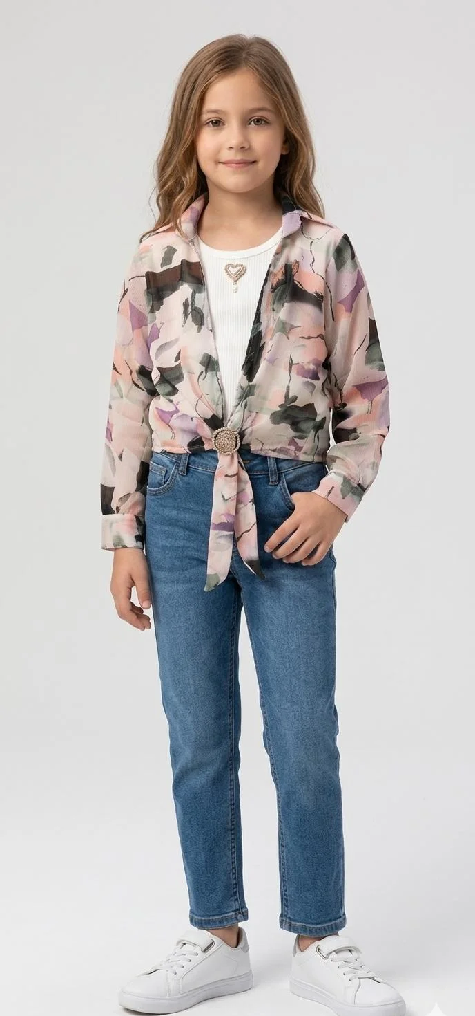 FT9 CLOTHING TOP OVER A WHITE SHIRT FOR GIRLS SUMMER WEAR