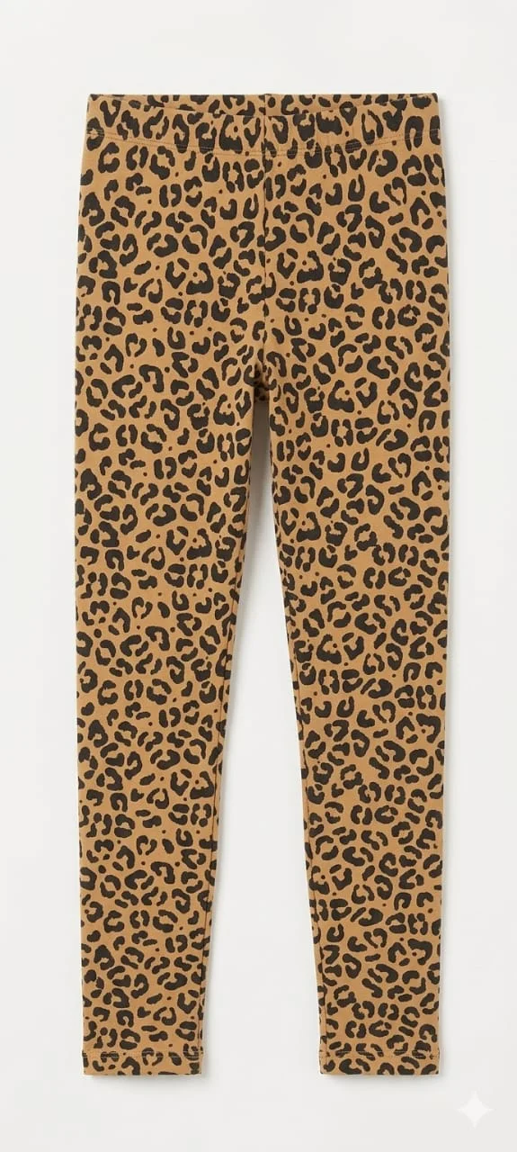 CATFISH GIRLS LEOPARD PRINT LEGGINGS FOR SUMMER WEAR