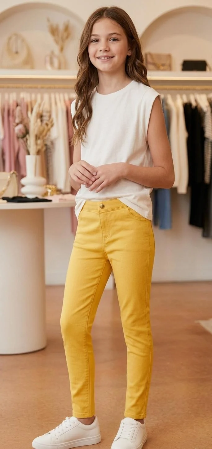 CATFISH GIRLS SLIM FIT COTTON TROUSERS FOR SUMMER WEAR