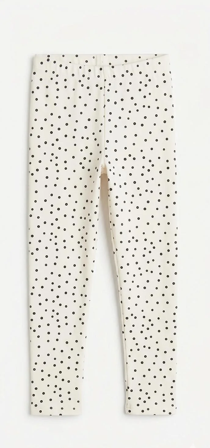 CATFISH GIRLS DOTTED WHITE LEGGINGS FOR SUMMER WEAR