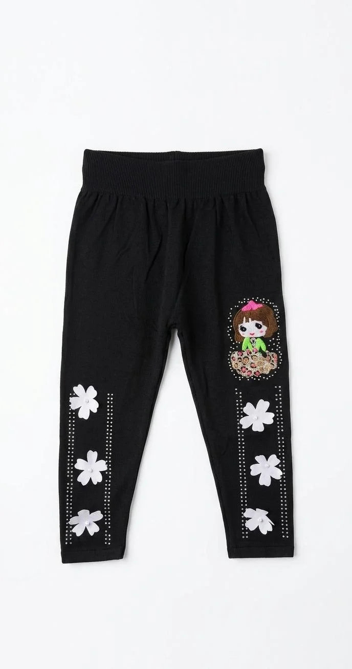 SAJREE GIRLS BLACK TROUSERS FOR SUMMER WEAR