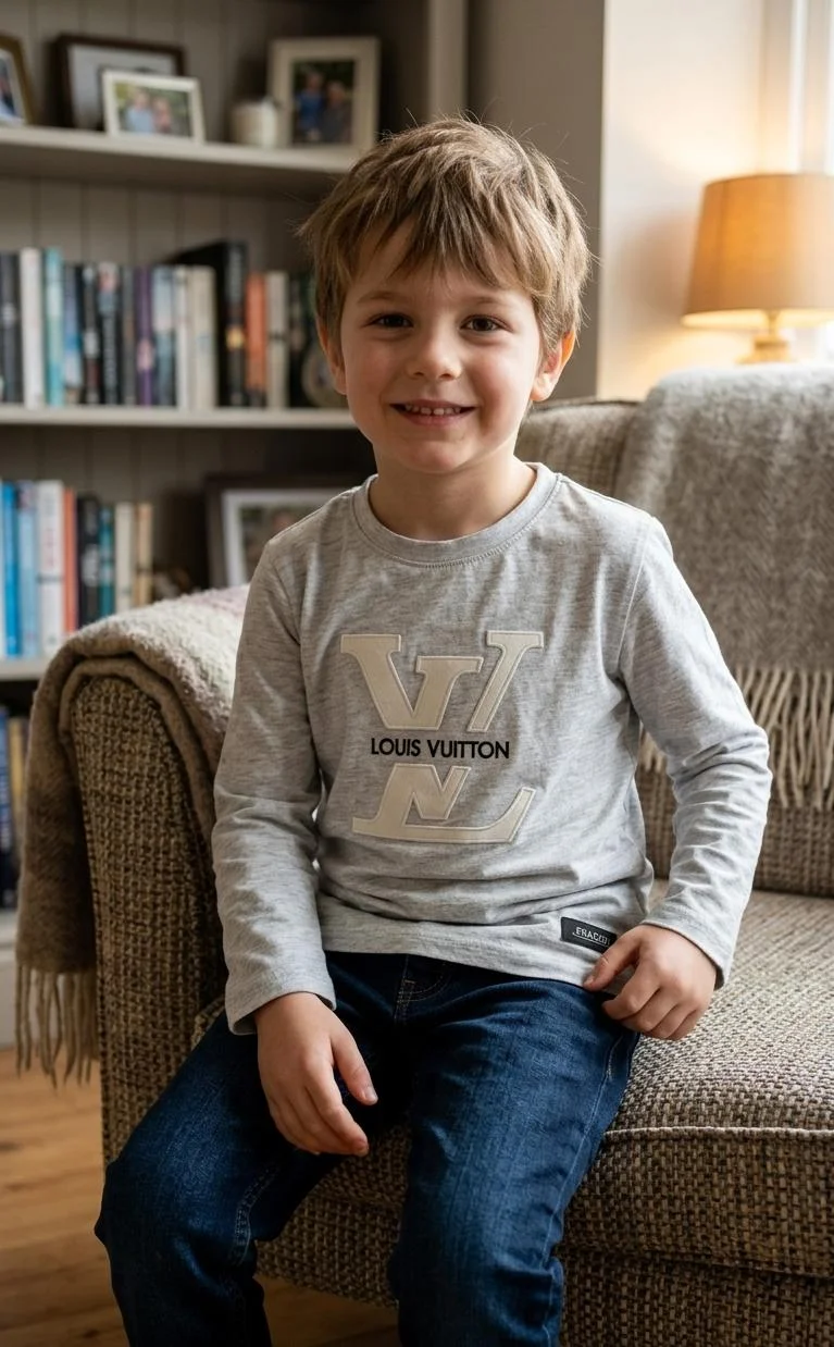 LOUIS VUITTON BOYS CREWNECK SWEATSHIRT FOR SUMMER WEAR