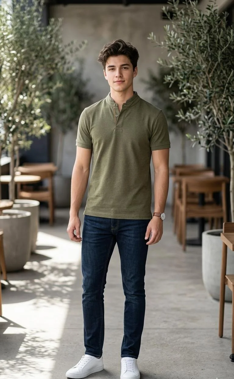 BUFFALO MENS COTTON REGULAR FIT T-SHIRT FOR SUMMER WEAR