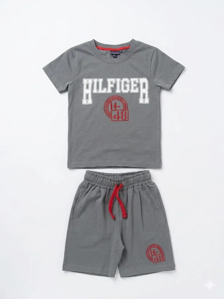 TOMMY HILFIGER BOYS COTTON T-SHIRT & ORTS FOR SUMMER WEAR