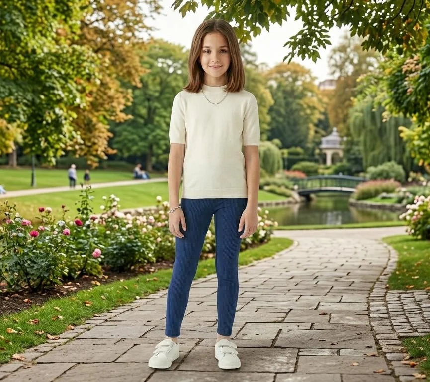 JAKARCH GIRLS FIT COTTON LEGGINGS WITH WAISTBAND FOR SUMMER WEAR