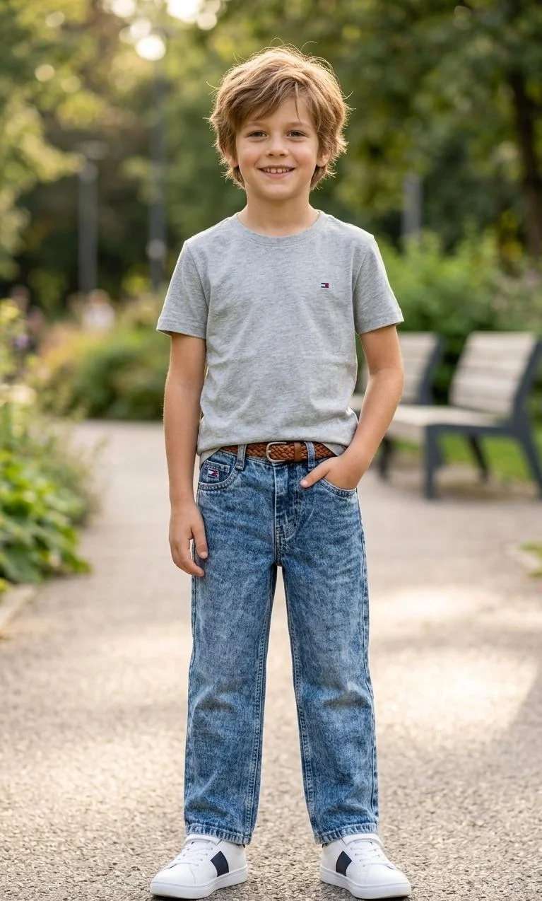 TOMMY HILFIGER BOYS STRAIGHT FIT JEANS FOR SUMMER WEAR