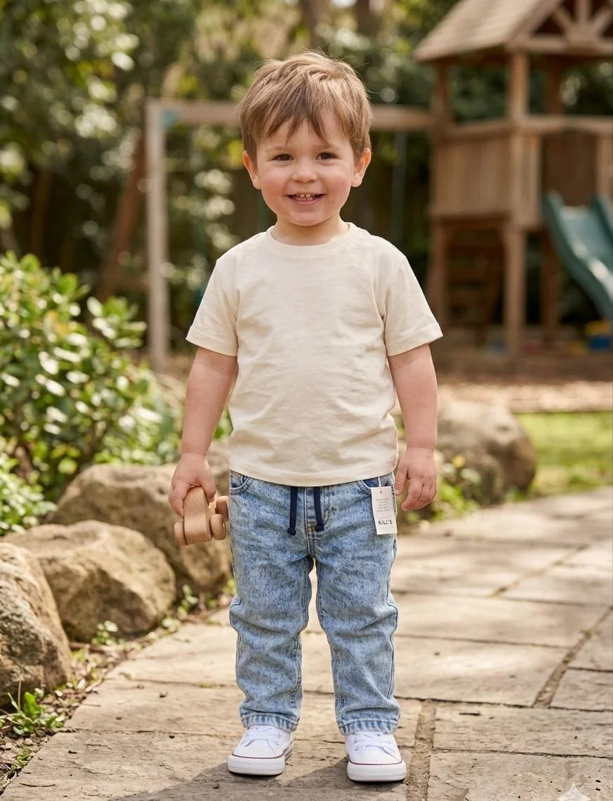 KILL'S BOYS JEANS WITH AN ELASTIC WAISTBAND FOR SUMMER WEAR