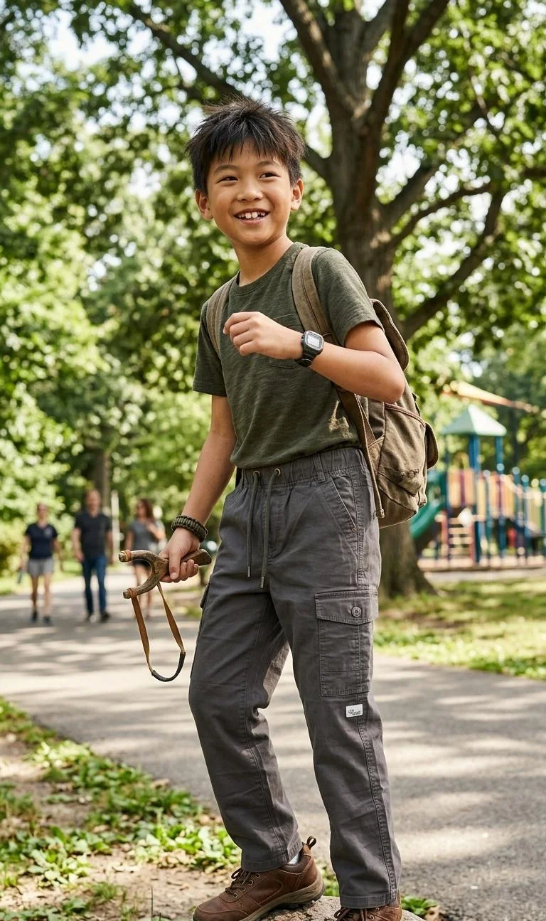 OVS BOYS CARGO PANTS WITH SIDE POCKETS FOR SUMMER WEAR