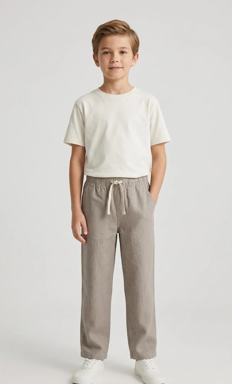 H&M BOYS ELASTIC WAISTBAND  PANT FOR SUMMER WE