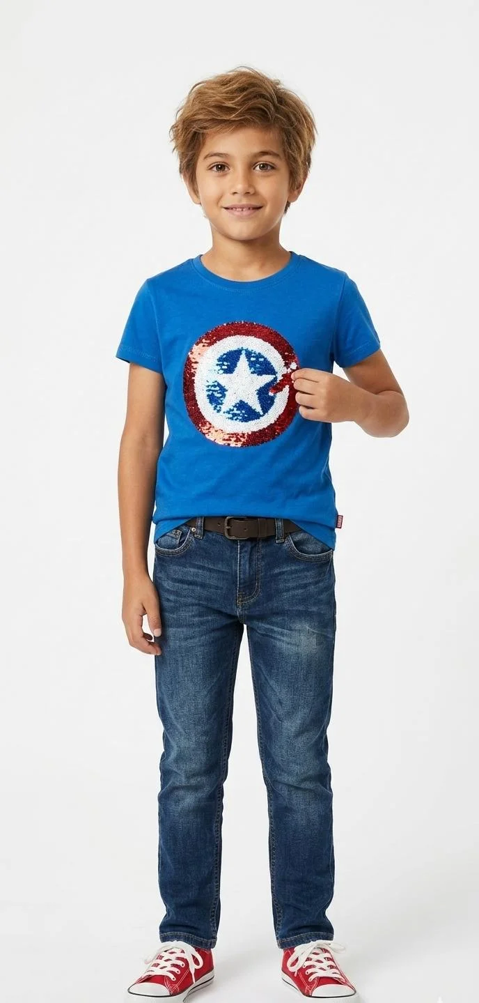 MARVEL BOYS PRINTED ROUND NECK T-SHIRT FOR SUMMER WEAR