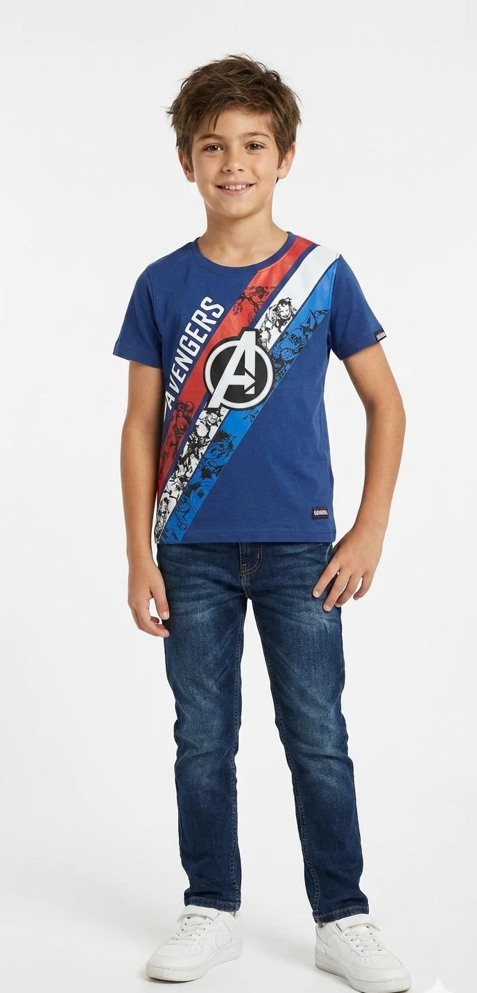 MARVEL AVENGERS BOYS PRINT CREW NECK T-SHIRT FOR SUMMER WEAR