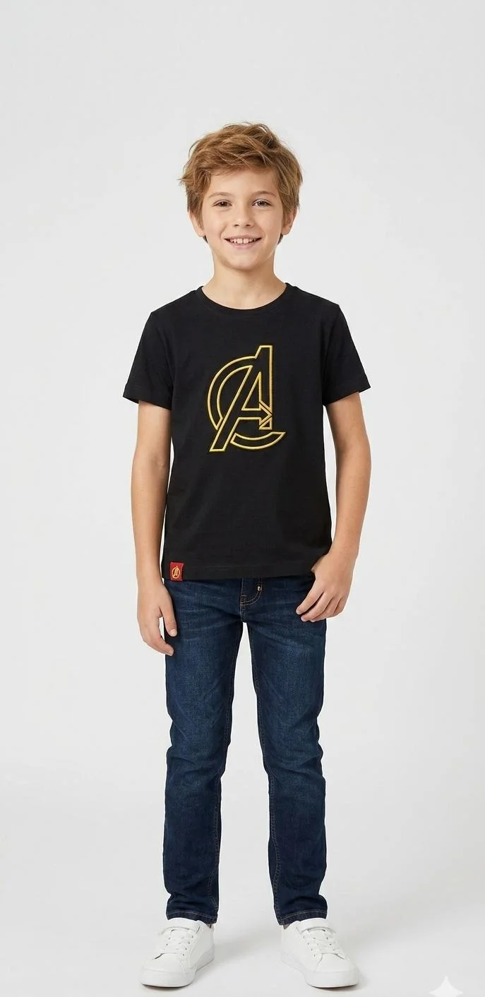 DARK TALE BOYS DISTINCTIVE GOLD SEQUIN T-SHIRT FOR SUMMER WEAR