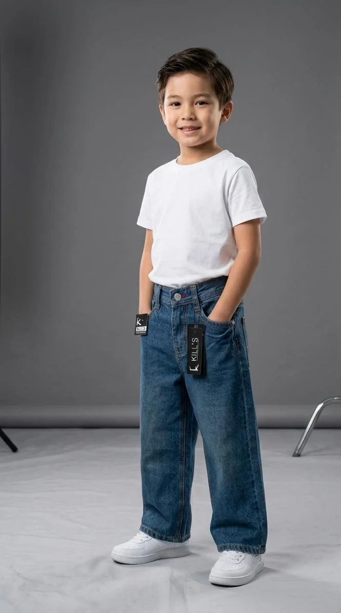 KILL'S BOYS LOOSE FIT DENIM JEANS FOR SUMMER WEAR