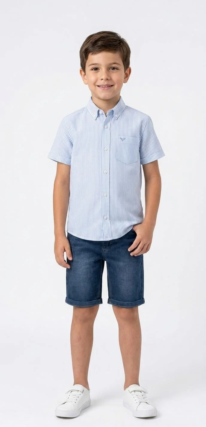 BOYS REGULAR FIT DENIM SHORTS FOR SUMMER WEAR