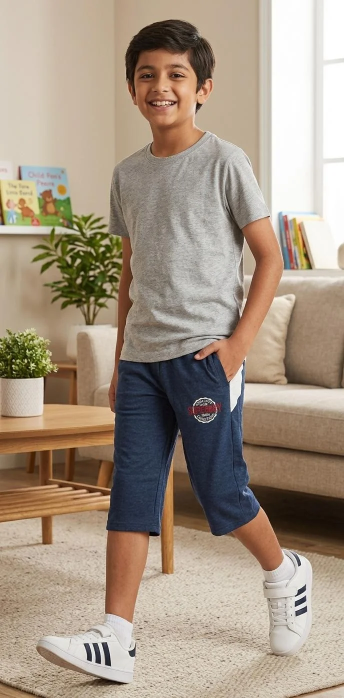 SUPERDRY BOYS HOSIERY COTTON CAPRIS FOR SUMMER WEAR