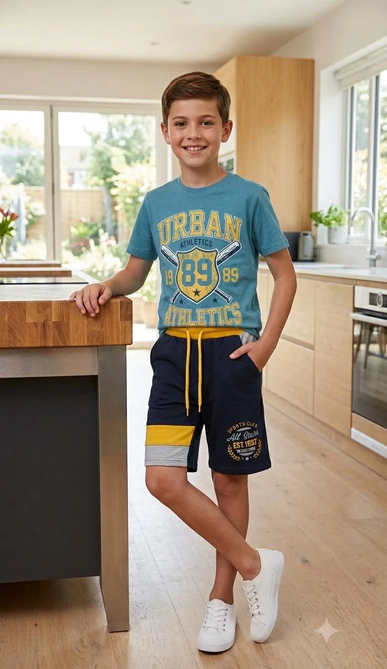 R&R BOYS COLOURED COTTON RELAXED FIT SHORTS FOR SUMMER WEAR