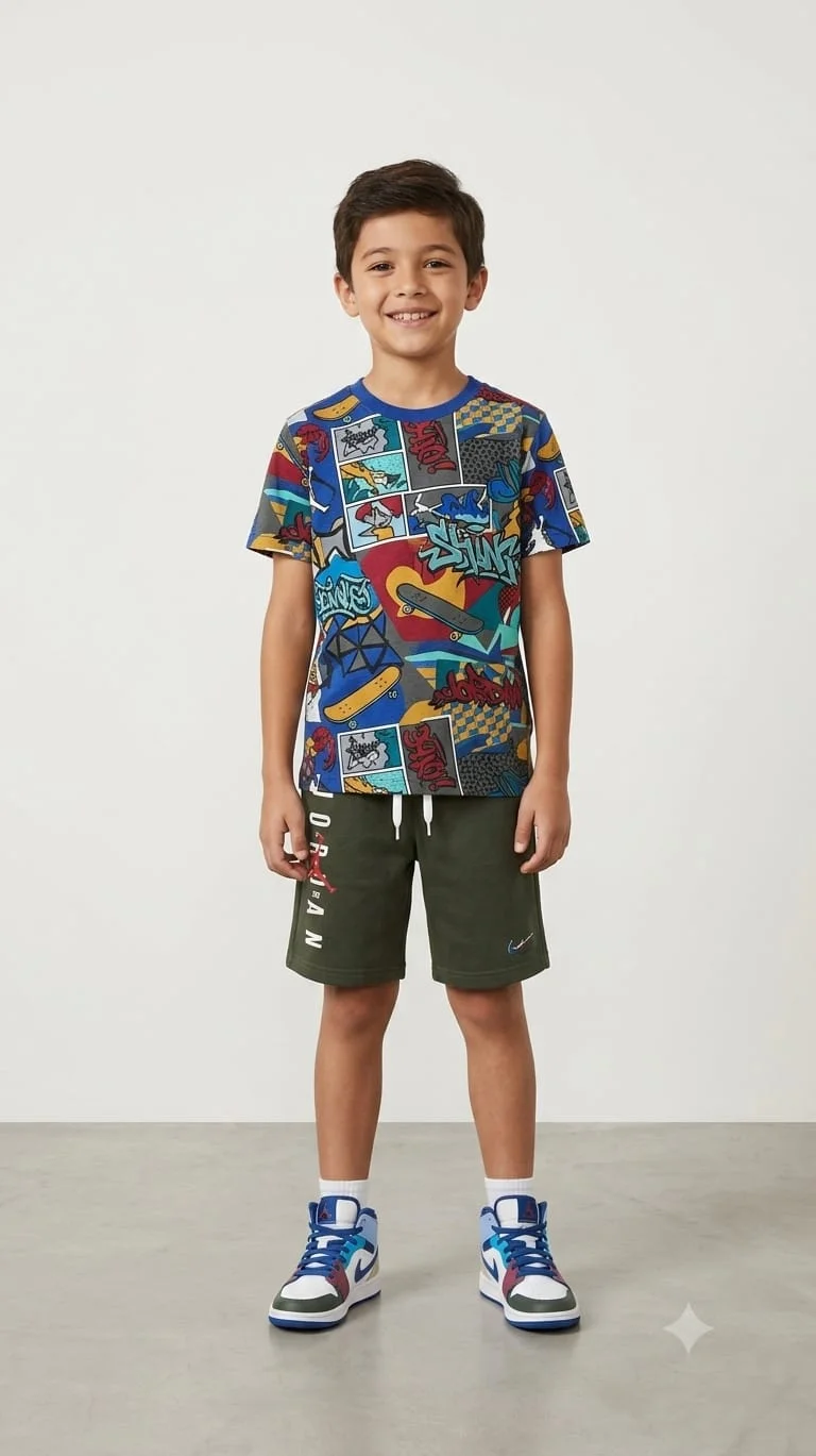 BOYS COTTON RELAXED REGULAR FIT SHORTS FOR SUMMER WEAR