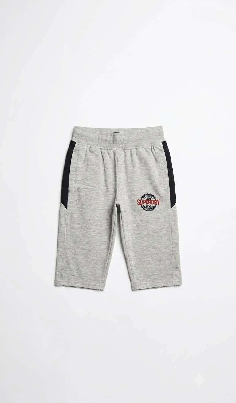 BOYS COTTON RICH STRETCHABLE KNIT TERRY CAPRIS FOR SUMMER WEAR