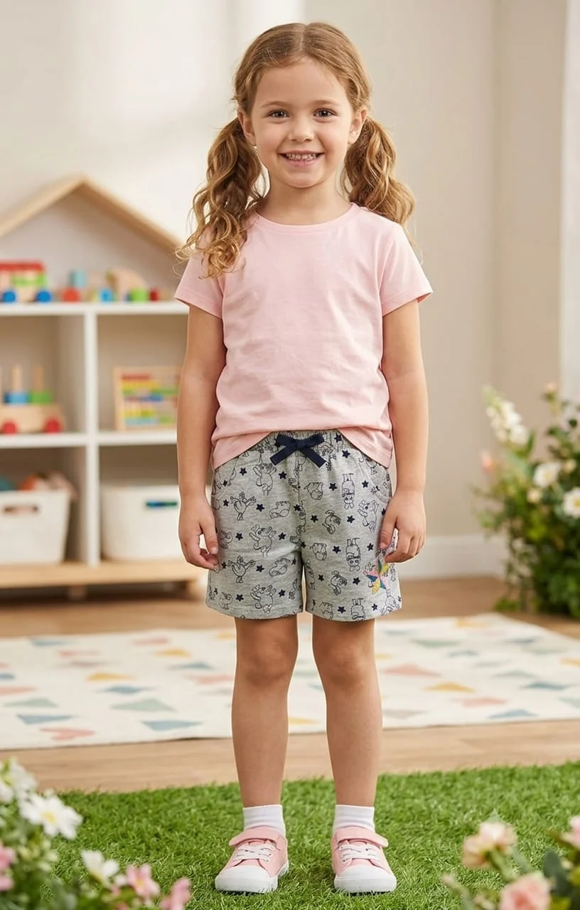 CATFISH GIRLS PRINTED SHORTS FOR SUMMER WEAR