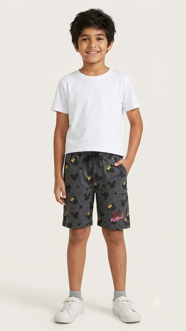 CATFISH KIDS WEAR PRINTED STRETCHABLE SHORTS FOR SUMMER WEAR