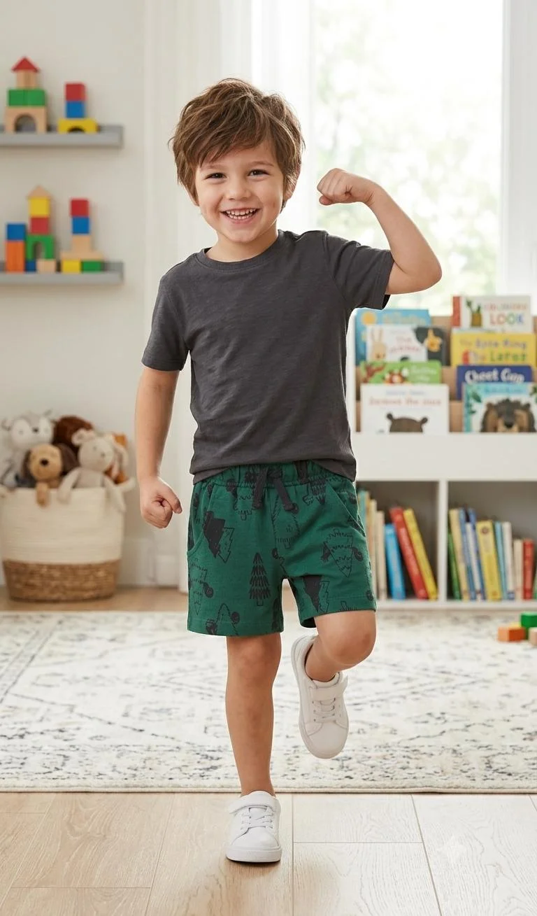 CATFISH KIDS WEAR PRINTED STRETCHABLE SHORTS FOR SUMMER WEAR