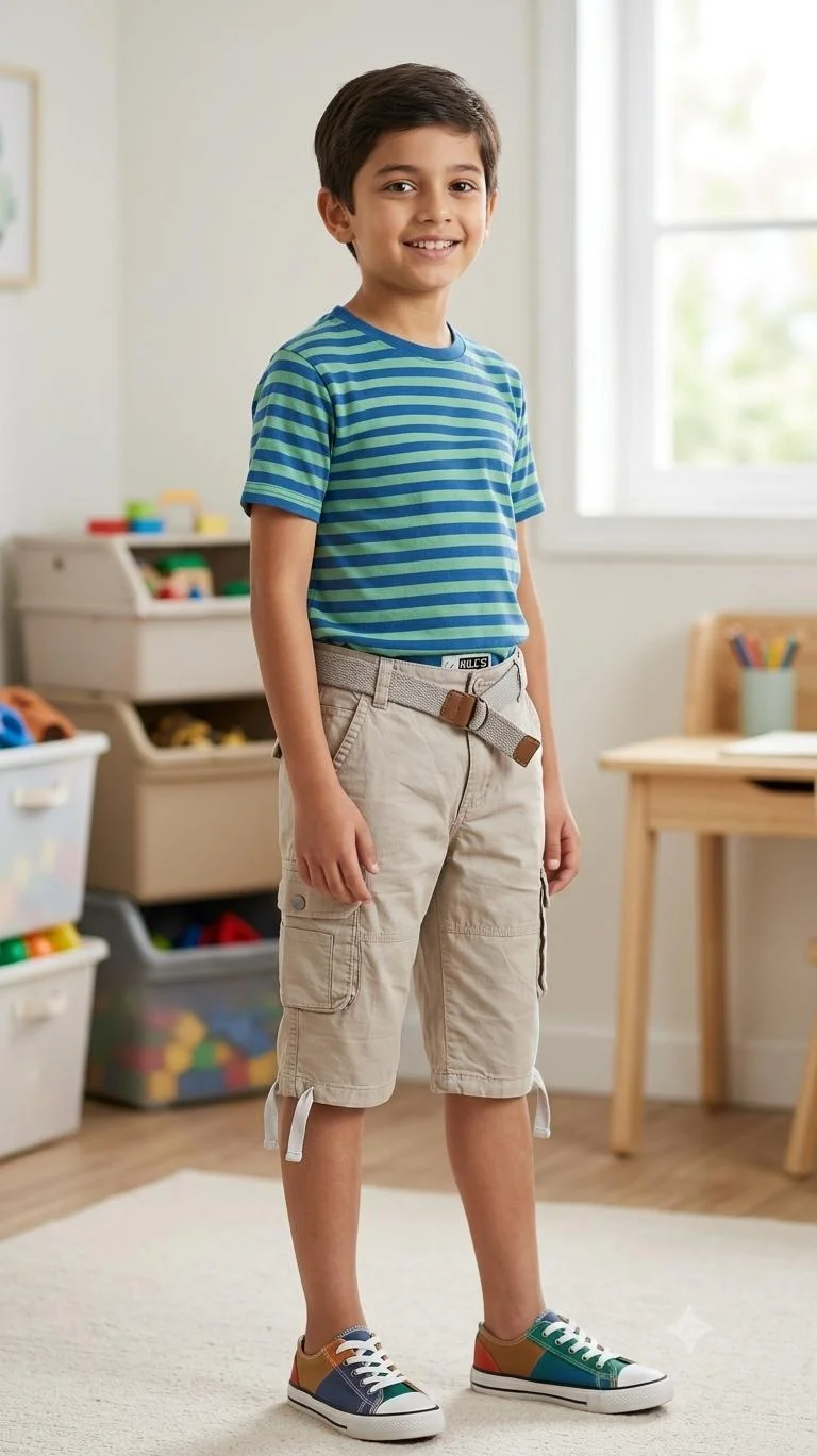 KILL'S BOYS CARGO COTTON CAPRIS FOR SUMMER WEAR