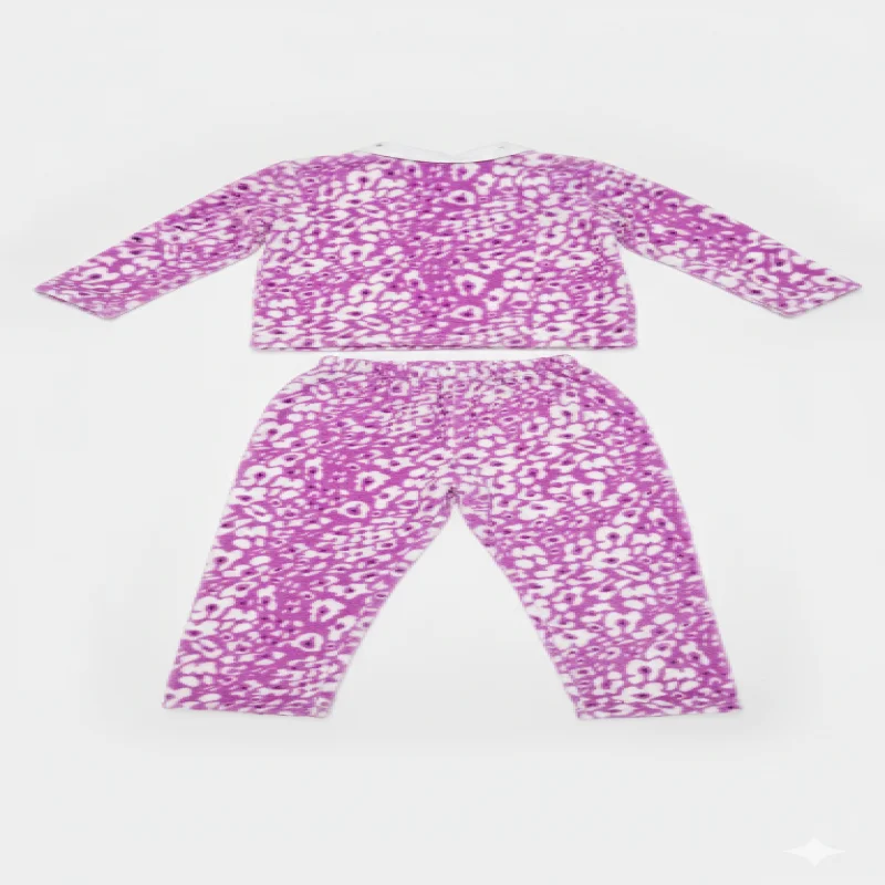 Girls night suit's  having fur for winter wear